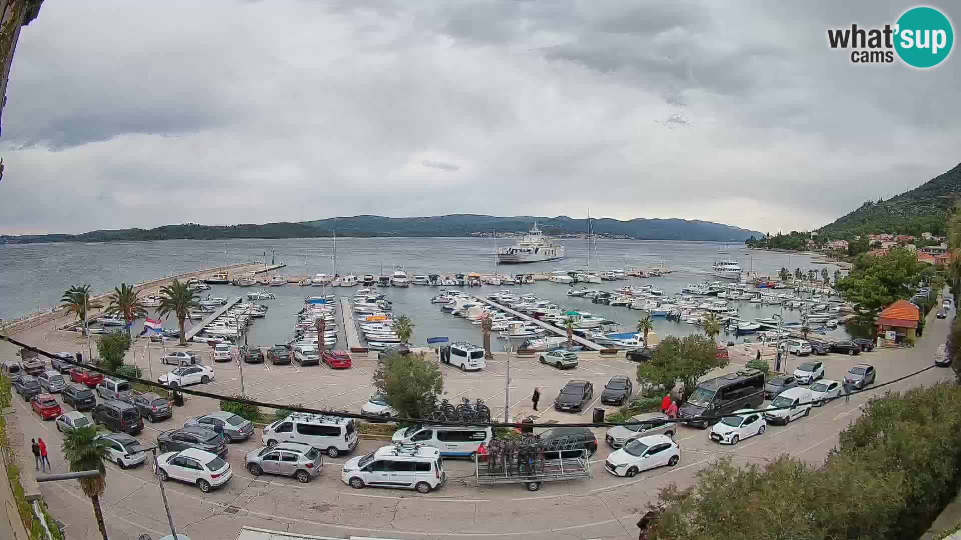 Spletna kamera Orebić Riva – Trajekt za Korčulo v živo