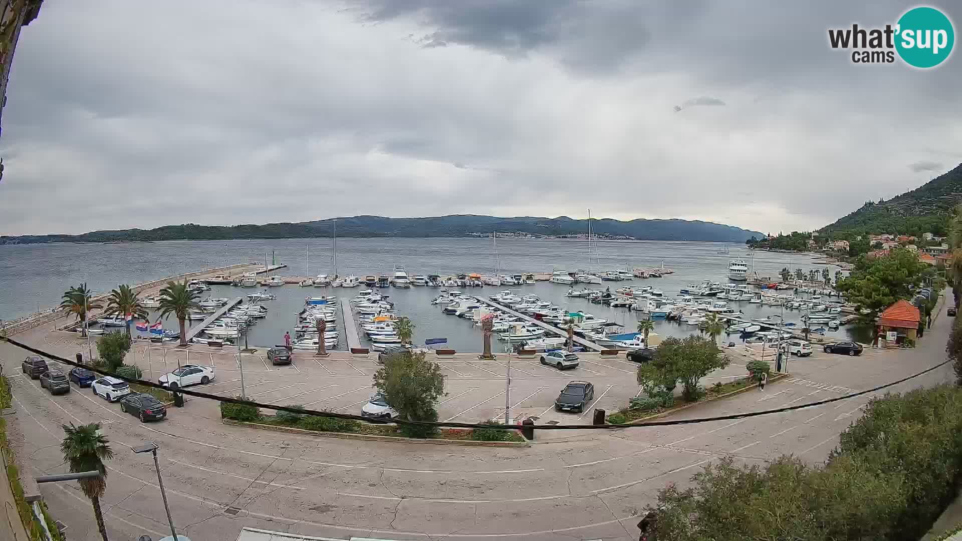 Spletna kamera Orebić Riva – Trajekt za Korčulo v živo