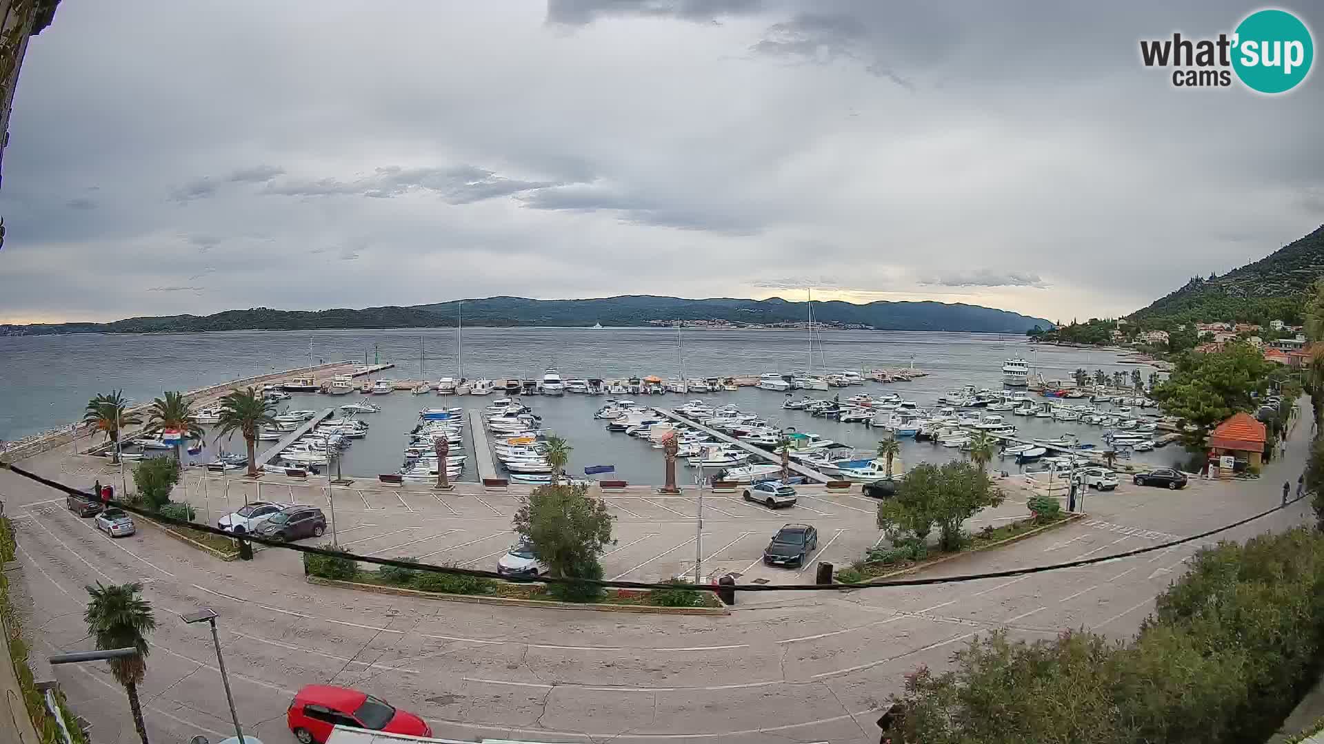 Spletna kamera Orebić Riva – Trajekt za Korčulo v živo