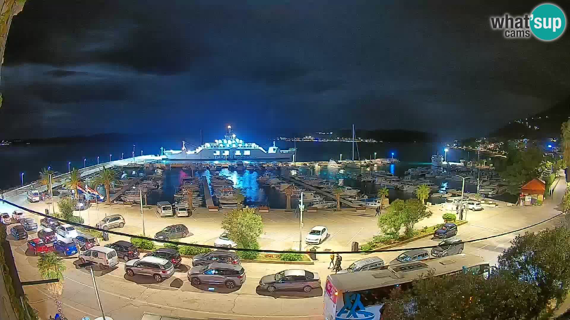 Webcam Orebić Uferpromenade – Fähre nach Korčula Live