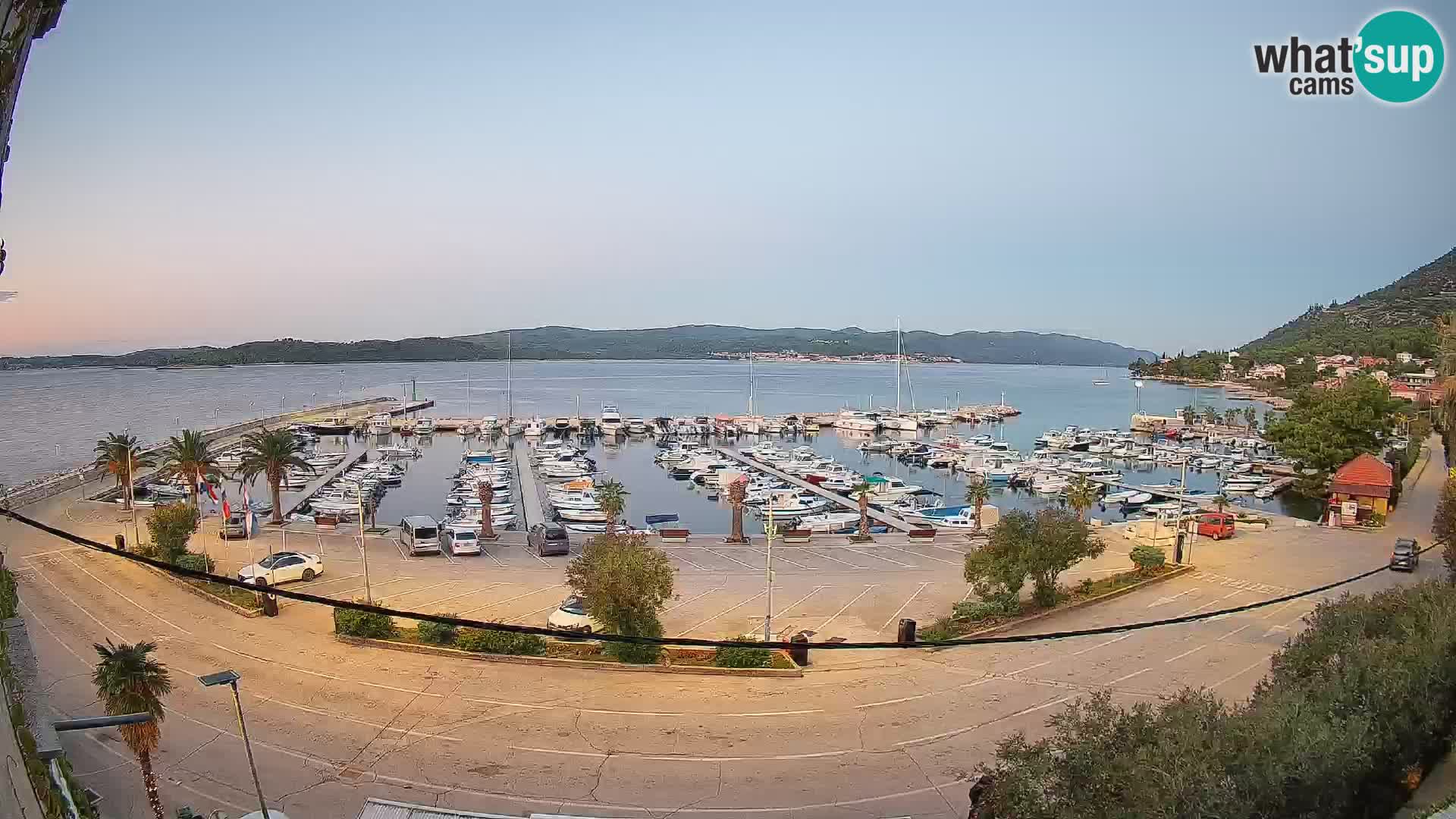Spletna kamera Orebić Riva – Trajekt za Korčulo v živo