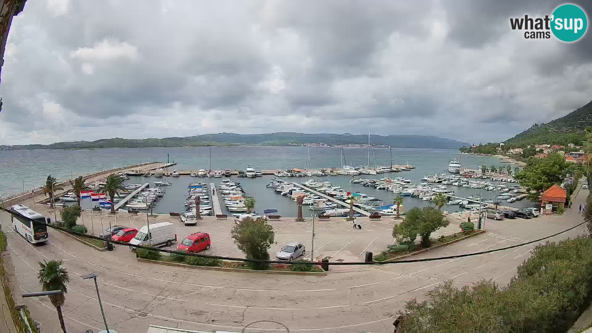 Webcam Orebić Uferpromenade – Fähre nach Korčula Live
