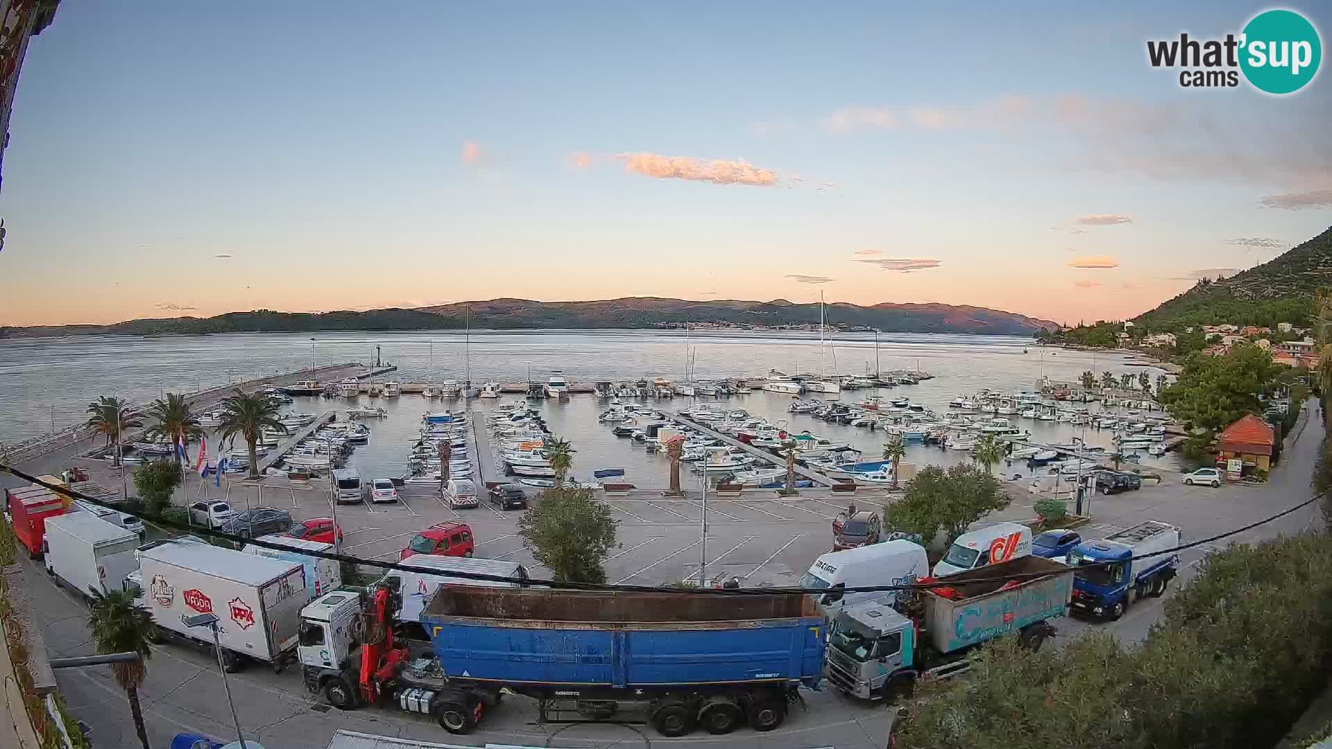 Webcam Orebić Uferpromenade – Fähre nach Korčula Live