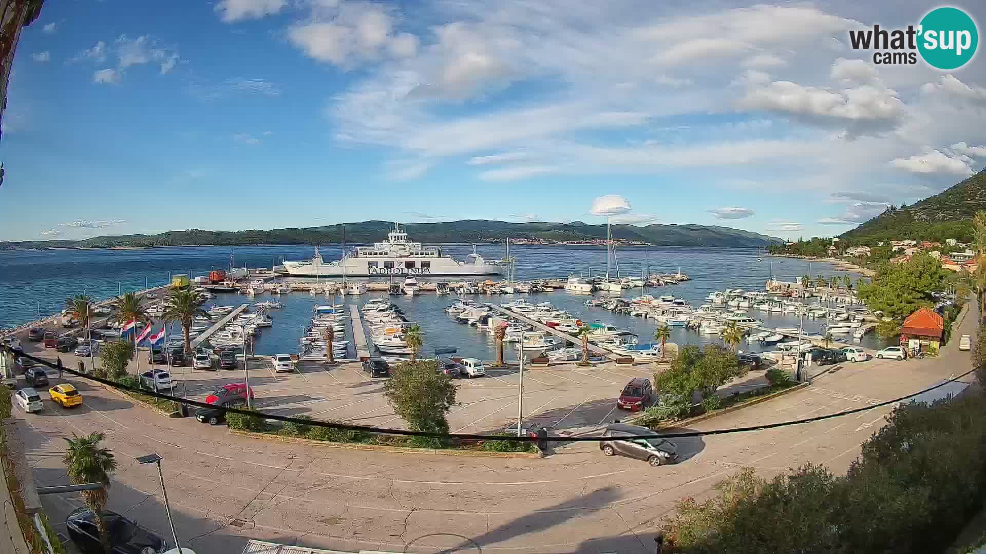 Webcam Orebić Riva – Ferry a Korčula en vivo