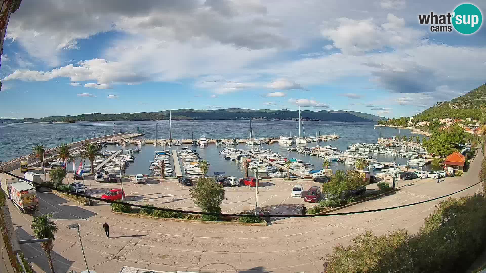 Webcam Orebić Uferpromenade – Fähre nach Korčula Live