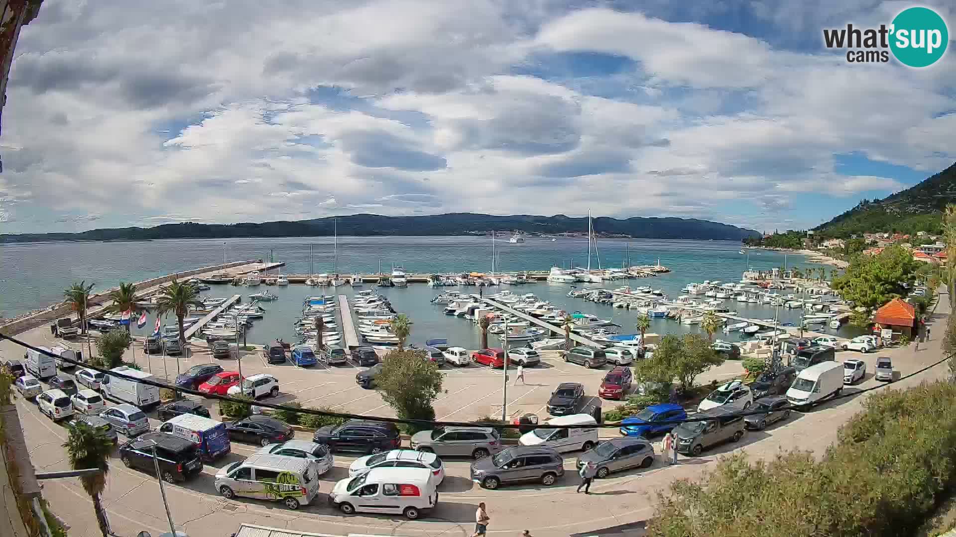 Webcam Orebić Uferpromenade – Fähre nach Korčula Live
