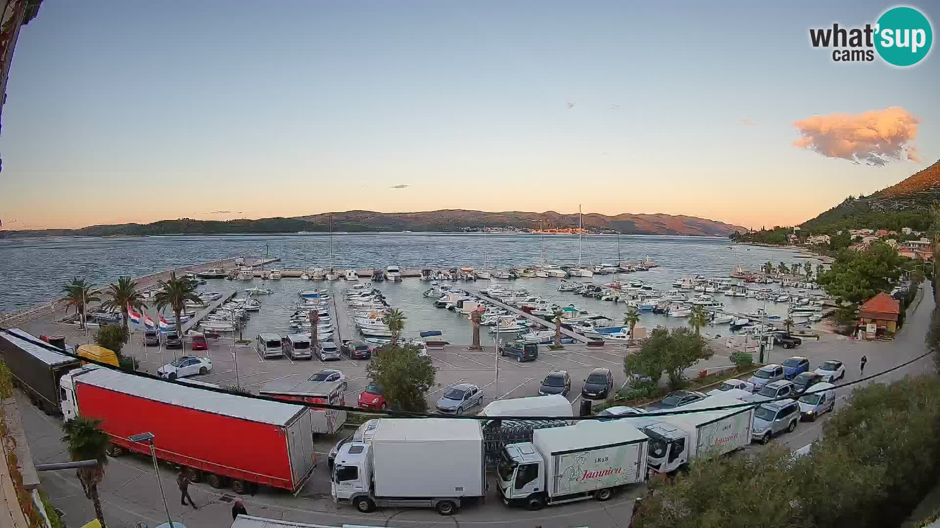 Webcam Orebić Riva – Ferry a Korčula en vivo