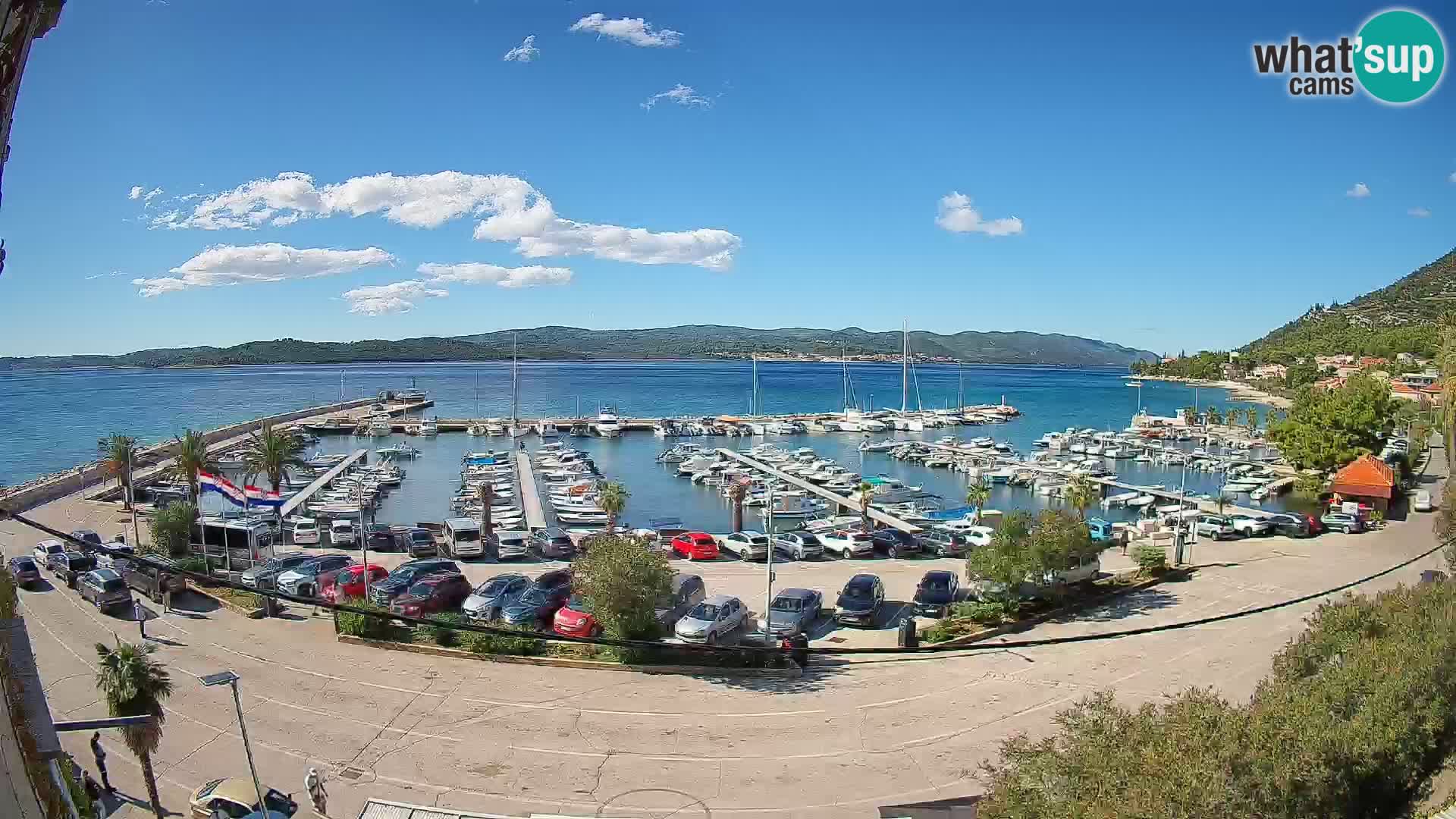 Webcam Orebić Uferpromenade – Fähre nach Korčula Live