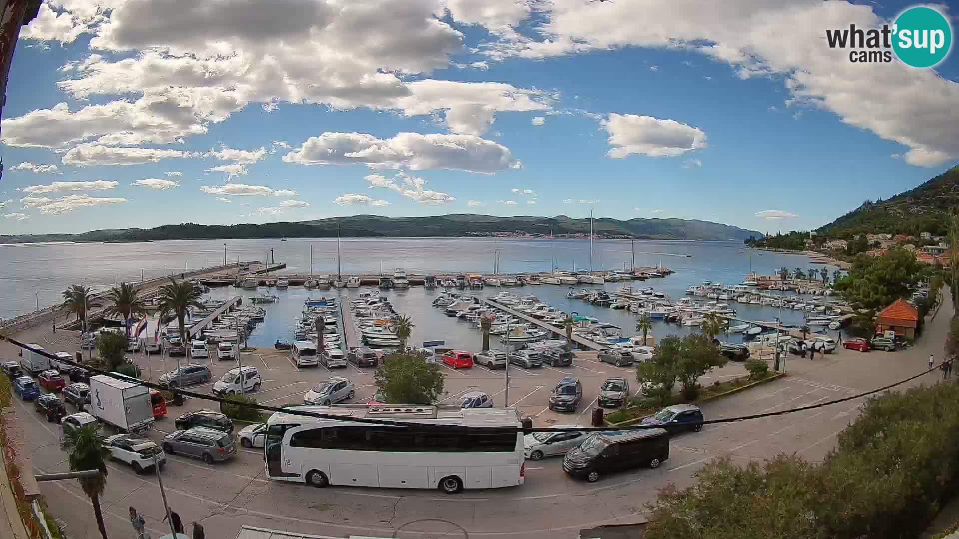 Webcam Orebić Uferpromenade – Fähre nach Korčula Live