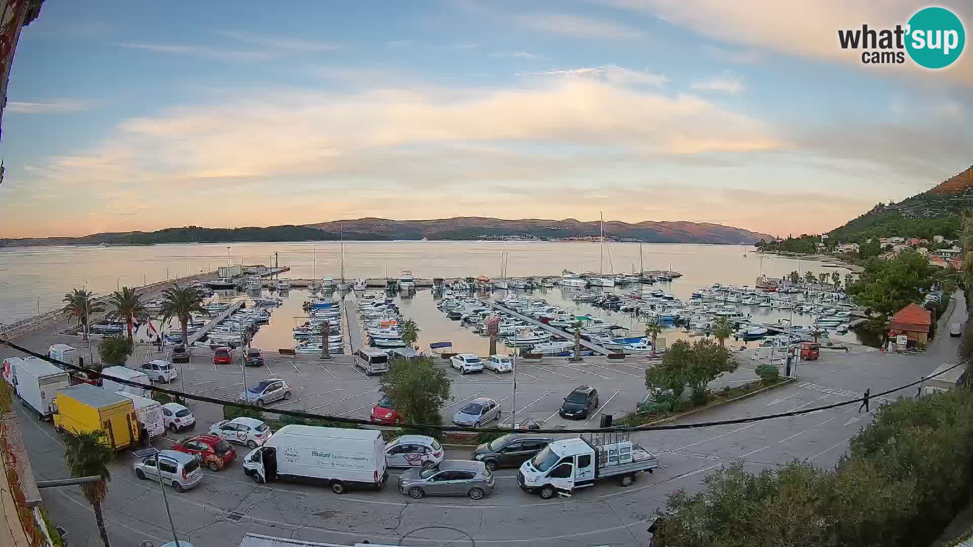 Spletna kamera Orebić Riva – Trajekt za Korčulo v živo