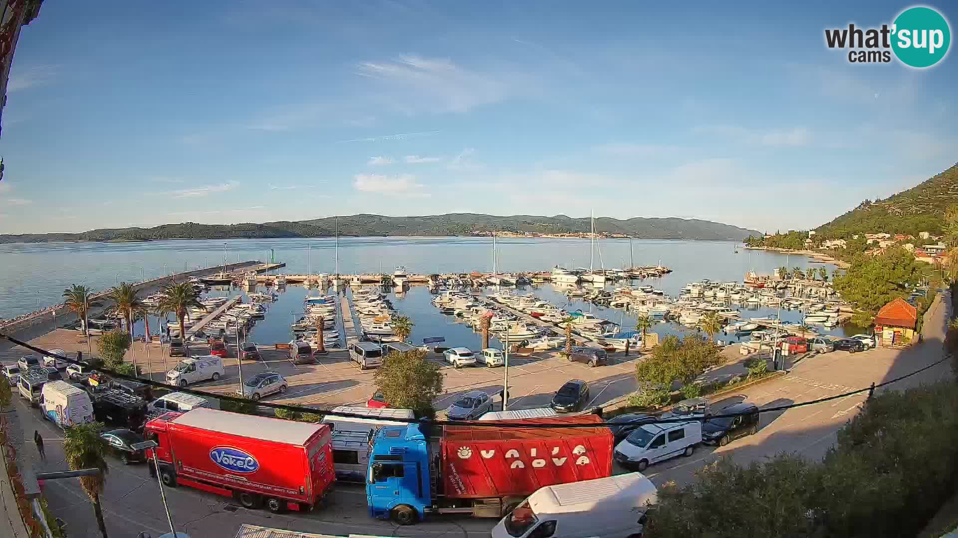 Webcam Orebić Uferpromenade – Fähre nach Korčula Live