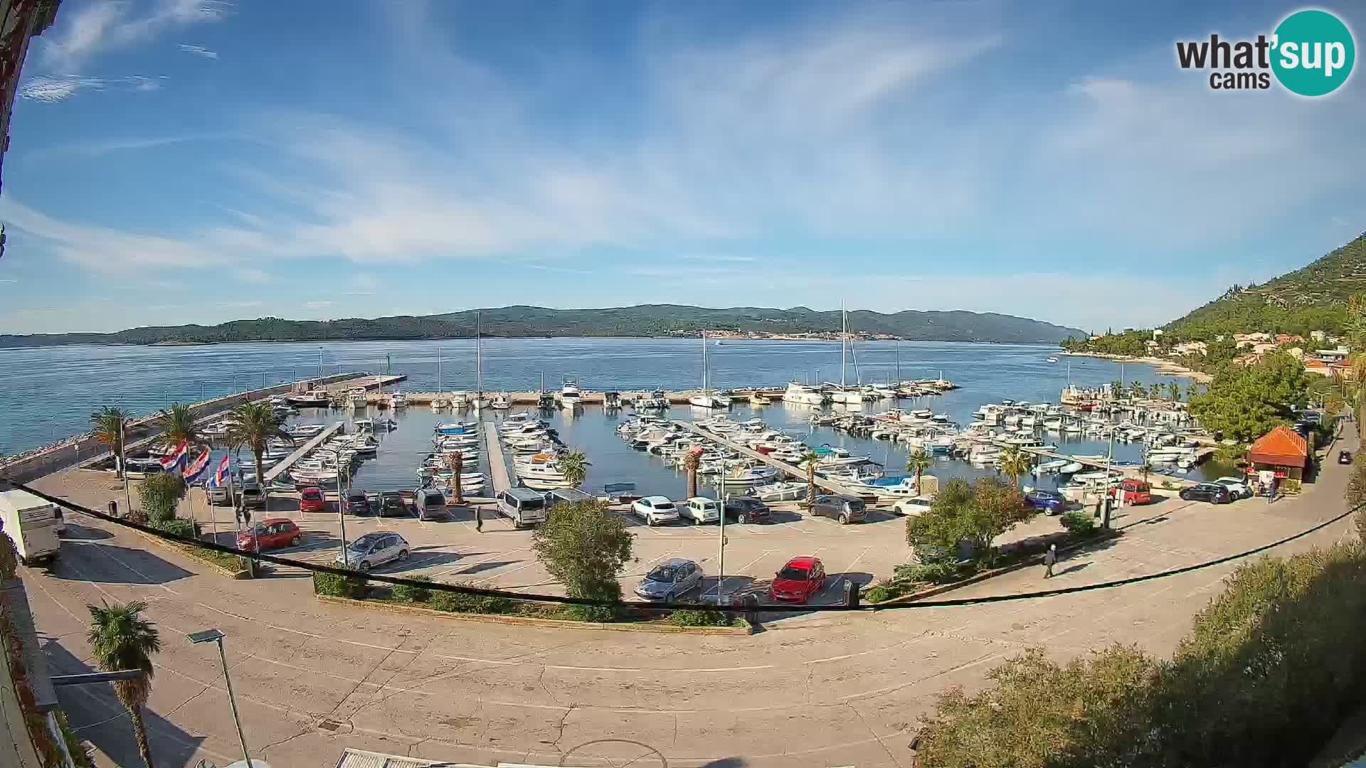 Webcam Orebić Uferpromenade – Fähre nach Korčula Live