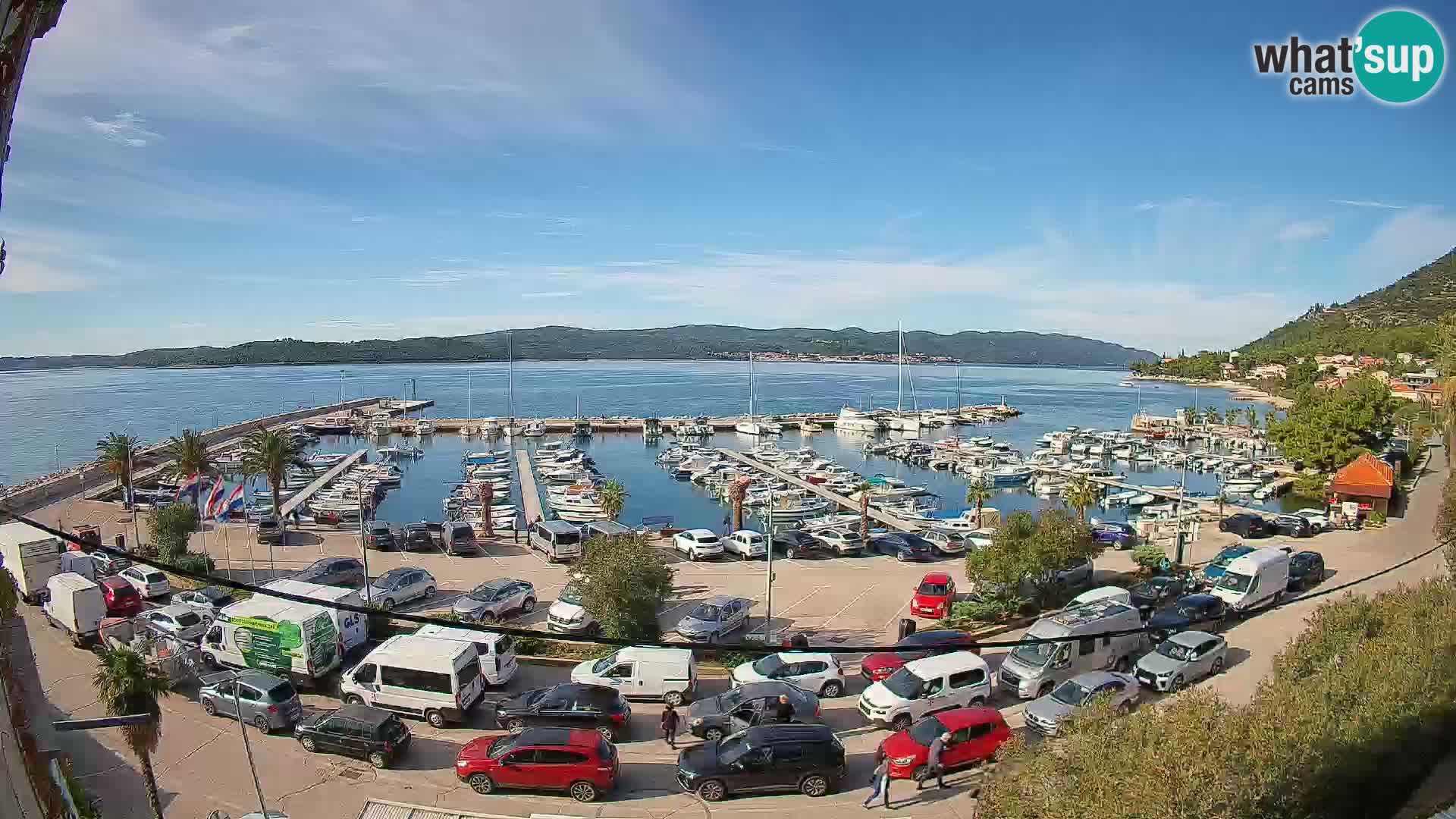 Webcam Orebić Uferpromenade – Fähre nach Korčula Live