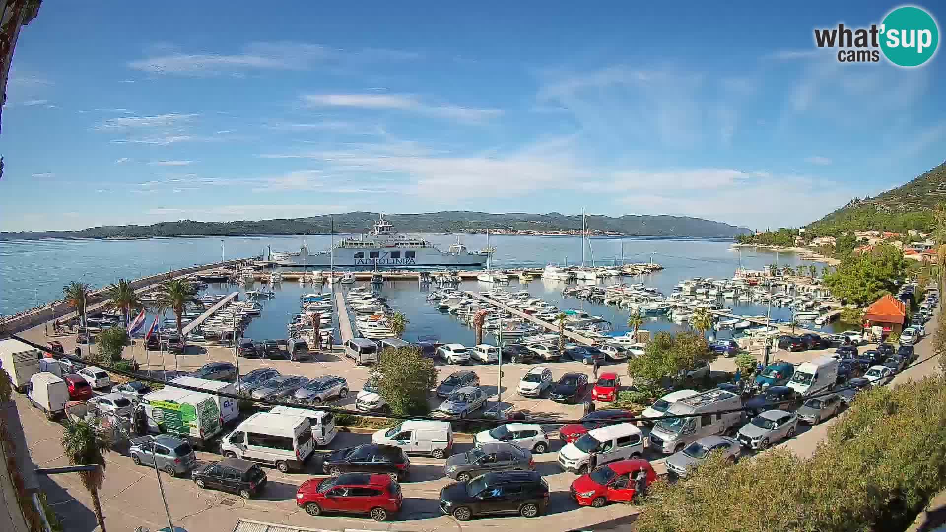 Webcam Orebić Riva – Ferry a Korčula en vivo