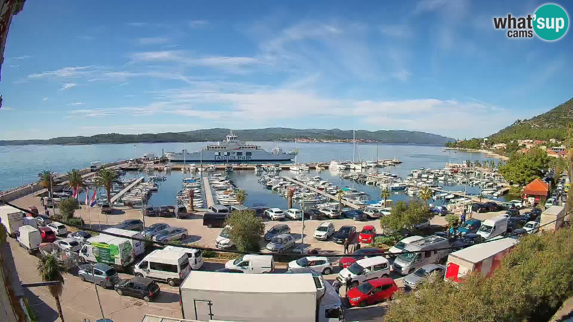 Webcam Orebić Riva – Ferry vers Korčula en direct