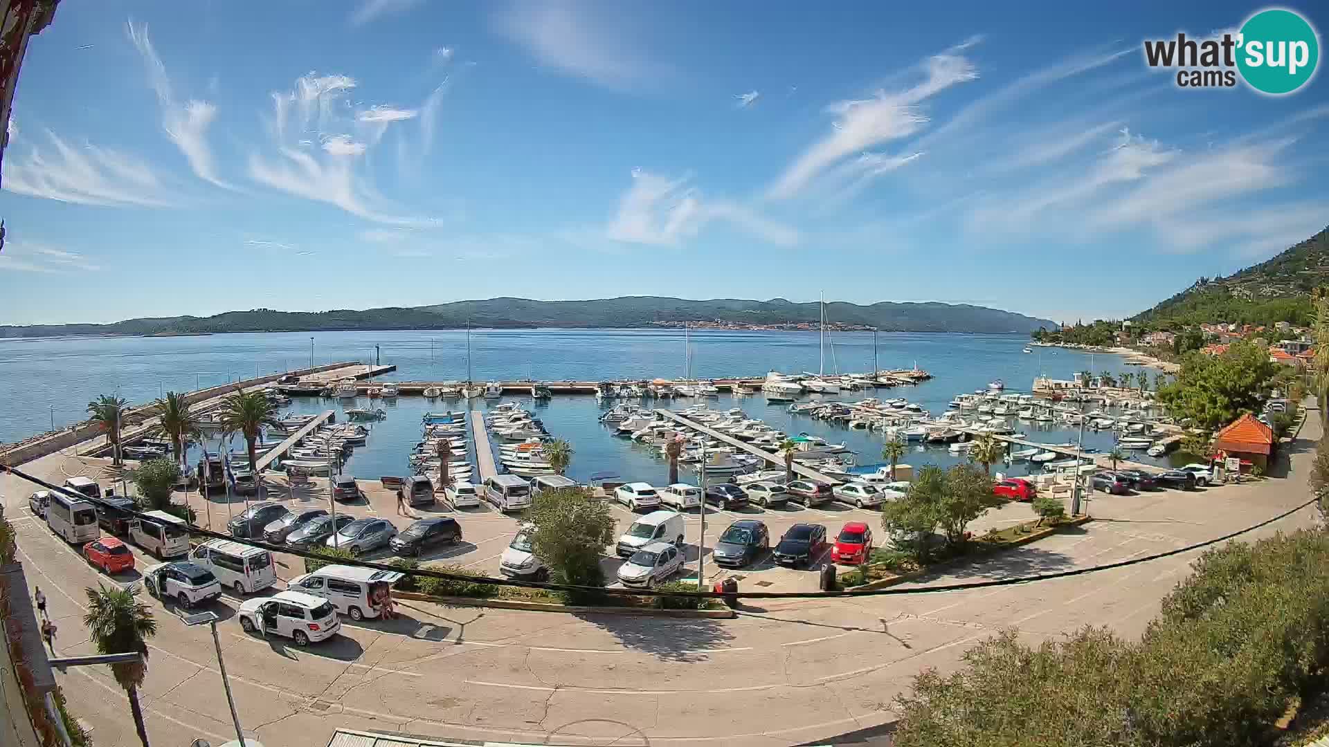 Webcam Orebić Riva – Ferry a Korčula en vivo