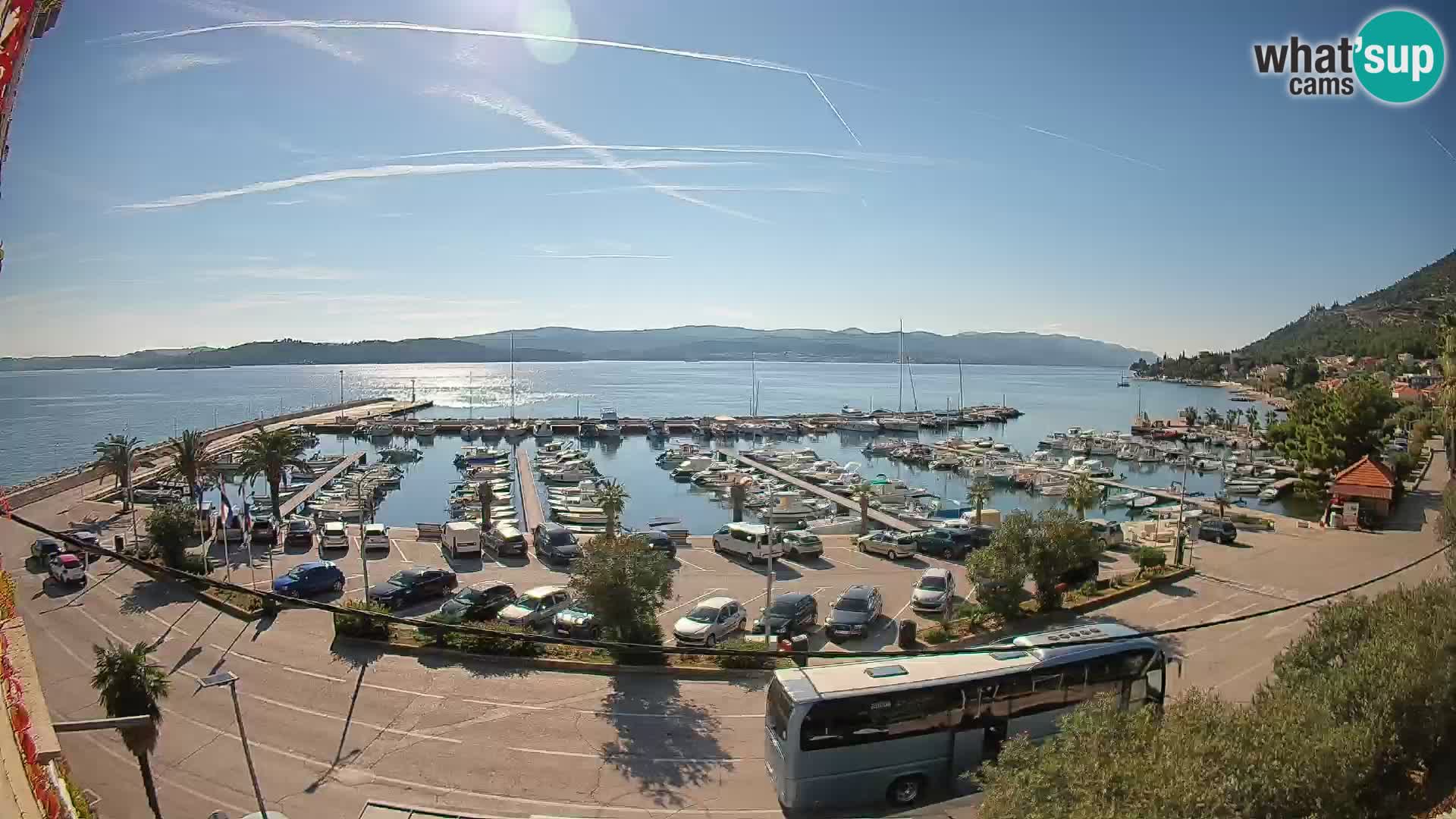 Web kamera Orebić Riva – Trajekt za Korčulu uživo