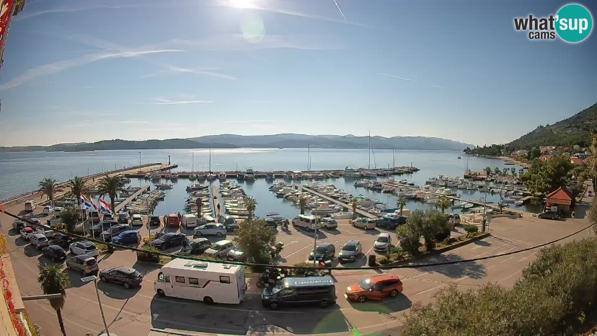Spletna kamera Orebić Riva – Trajekt za Korčulo v živo