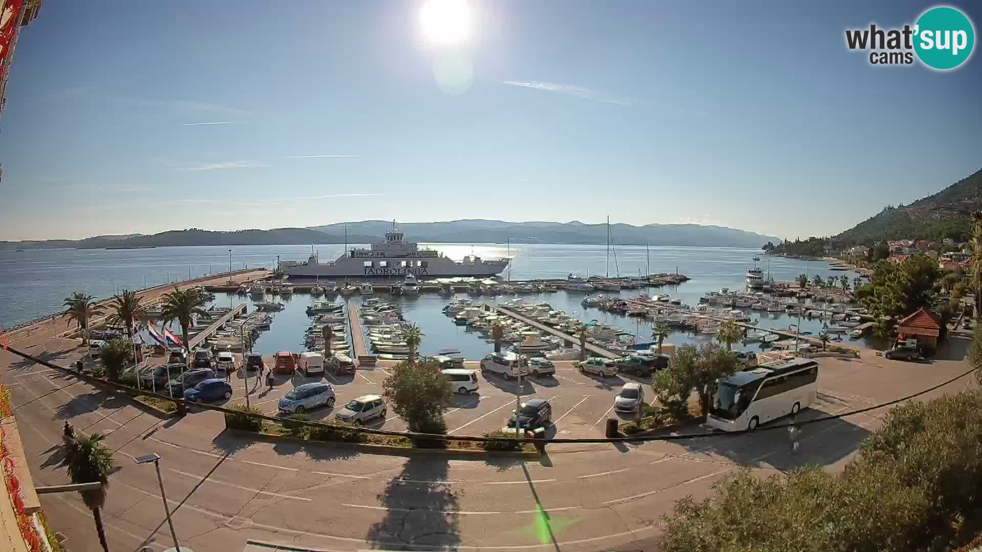 Web kamera Orebić Riva – Trajekt za Korčulu uživo