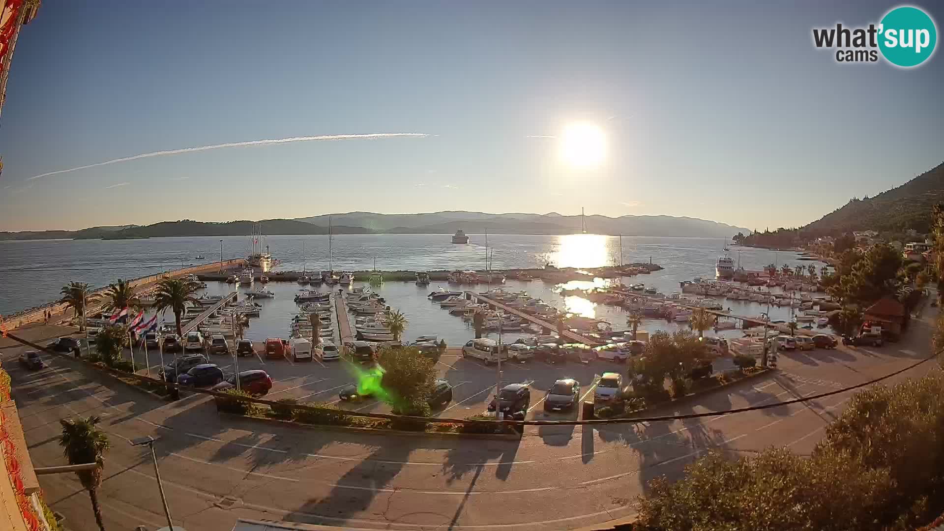 Webcam Orebić Uferpromenade – Fähre nach Korčula Live