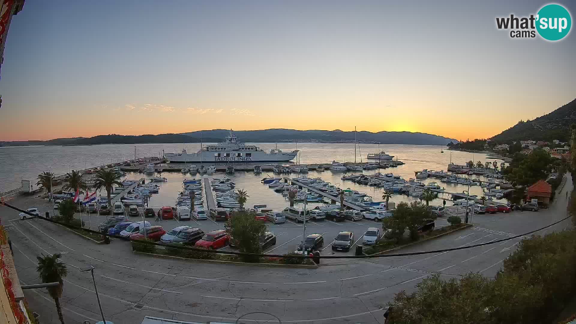 Webcam Orebić Riva – Ferry to Korčula Live