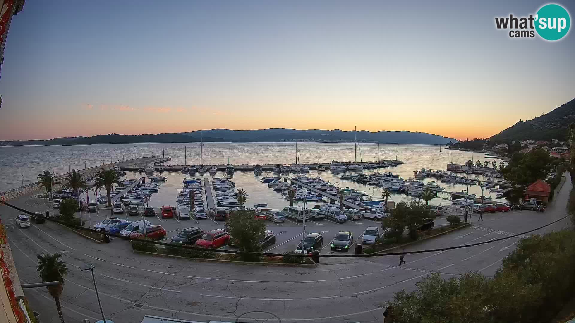 Spletna kamera Orebić Riva – Trajekt za Korčulo v živo