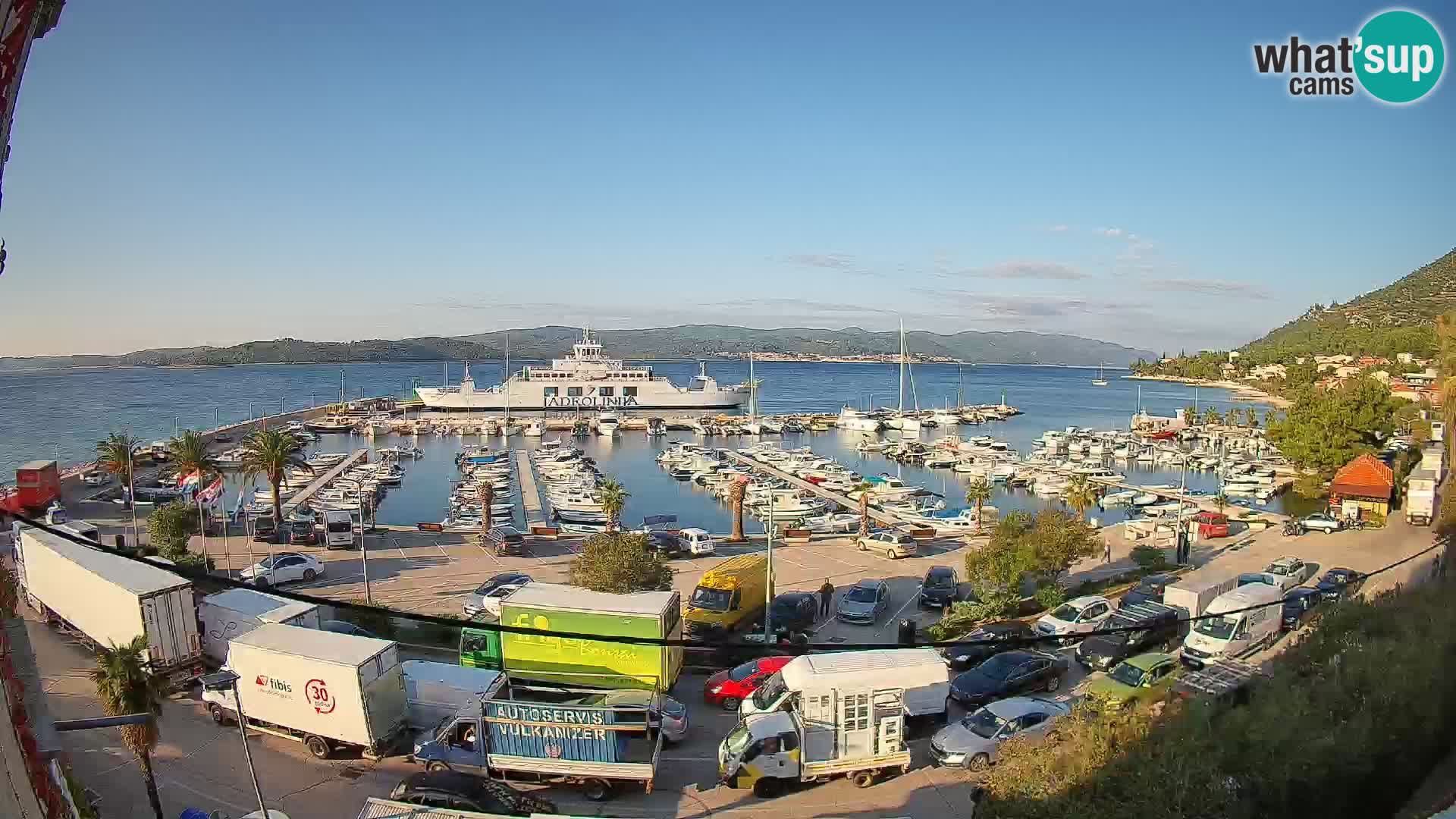 Webcam Orebić Uferpromenade – Fähre nach Korčula Live