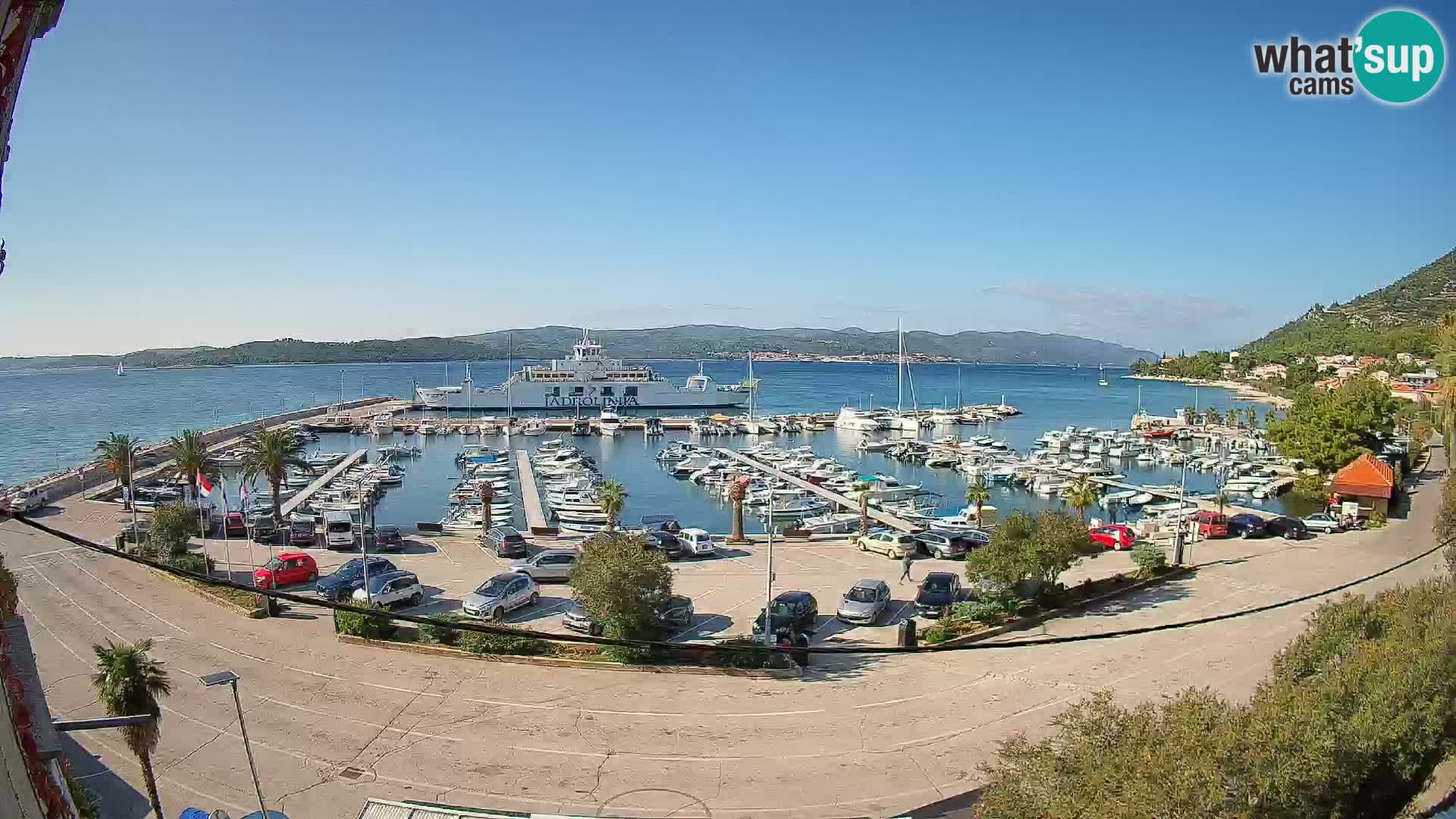 Webcam Orebić Riva – Ferry a Korčula en vivo