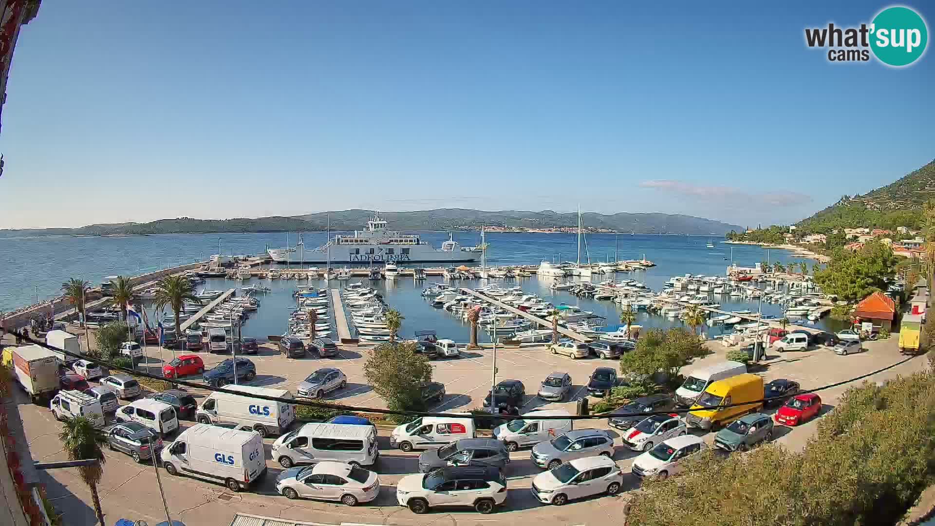 Webcam Orebić Uferpromenade – Fähre nach Korčula Live