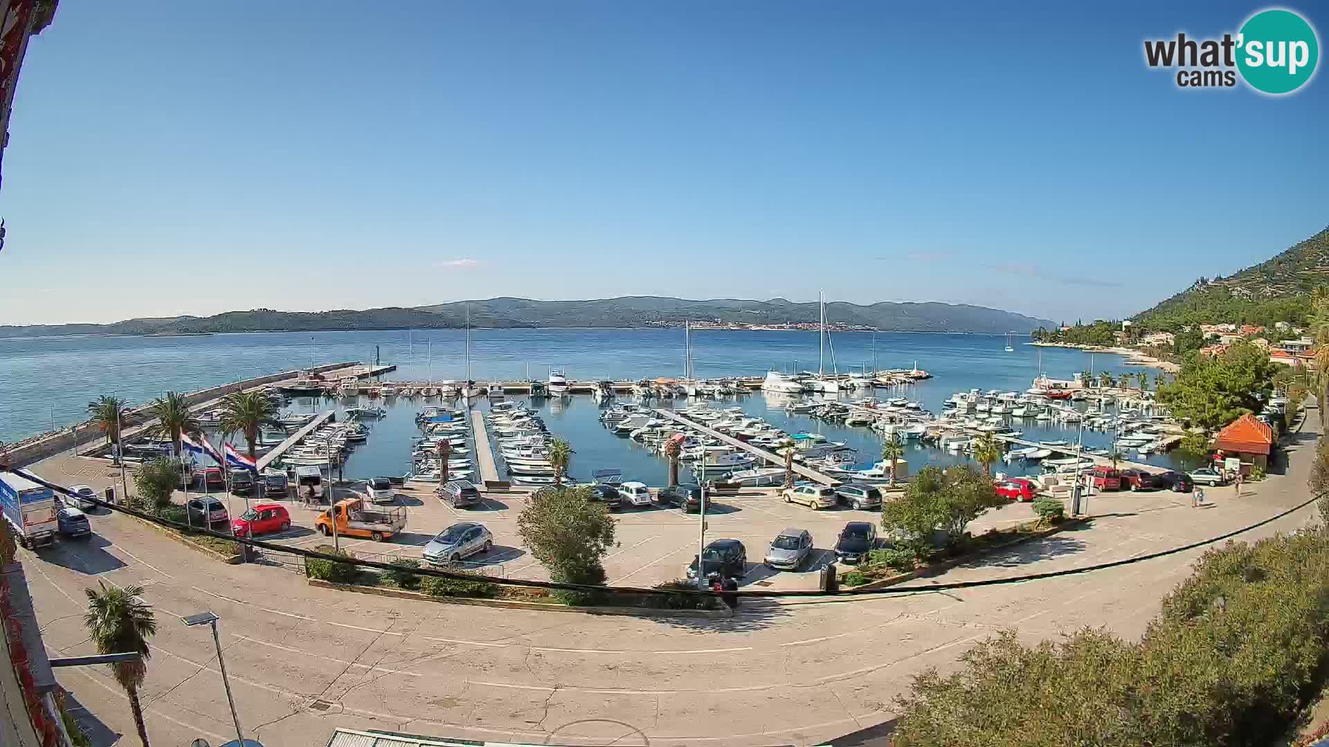 Webcam Orebić Uferpromenade – Fähre nach Korčula Live
