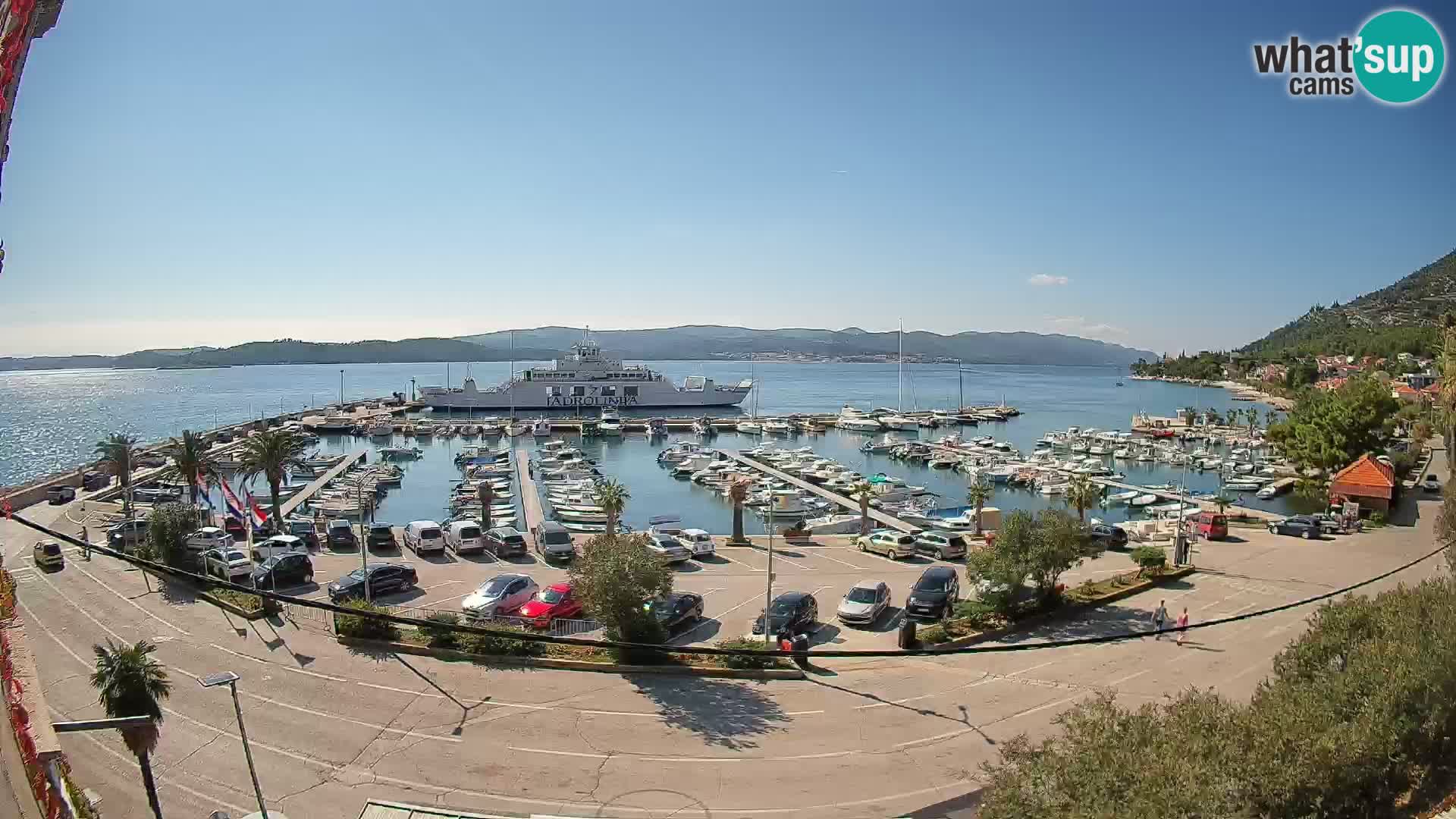 Webcam Orebić Riva – Ferry to Korčula Live