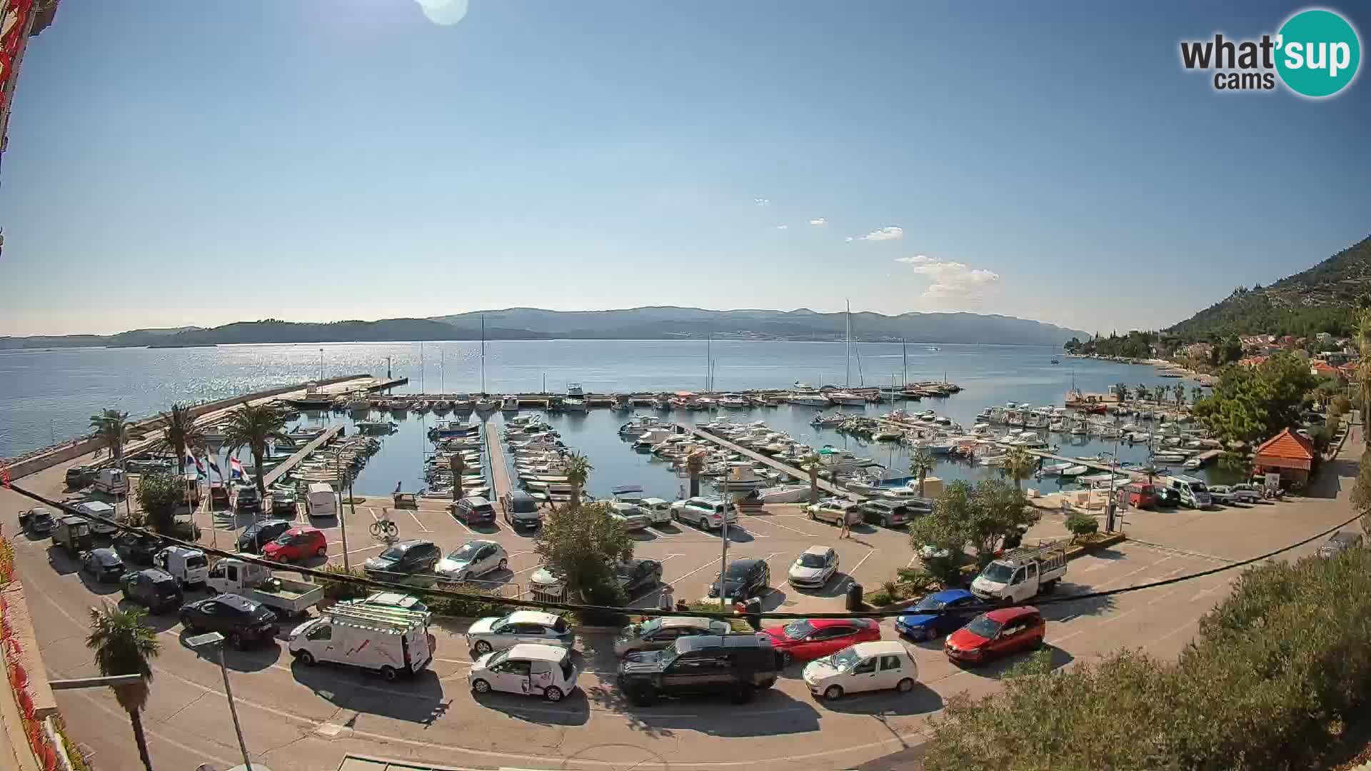 Spletna kamera Orebić Riva – Trajekt za Korčulo v živo