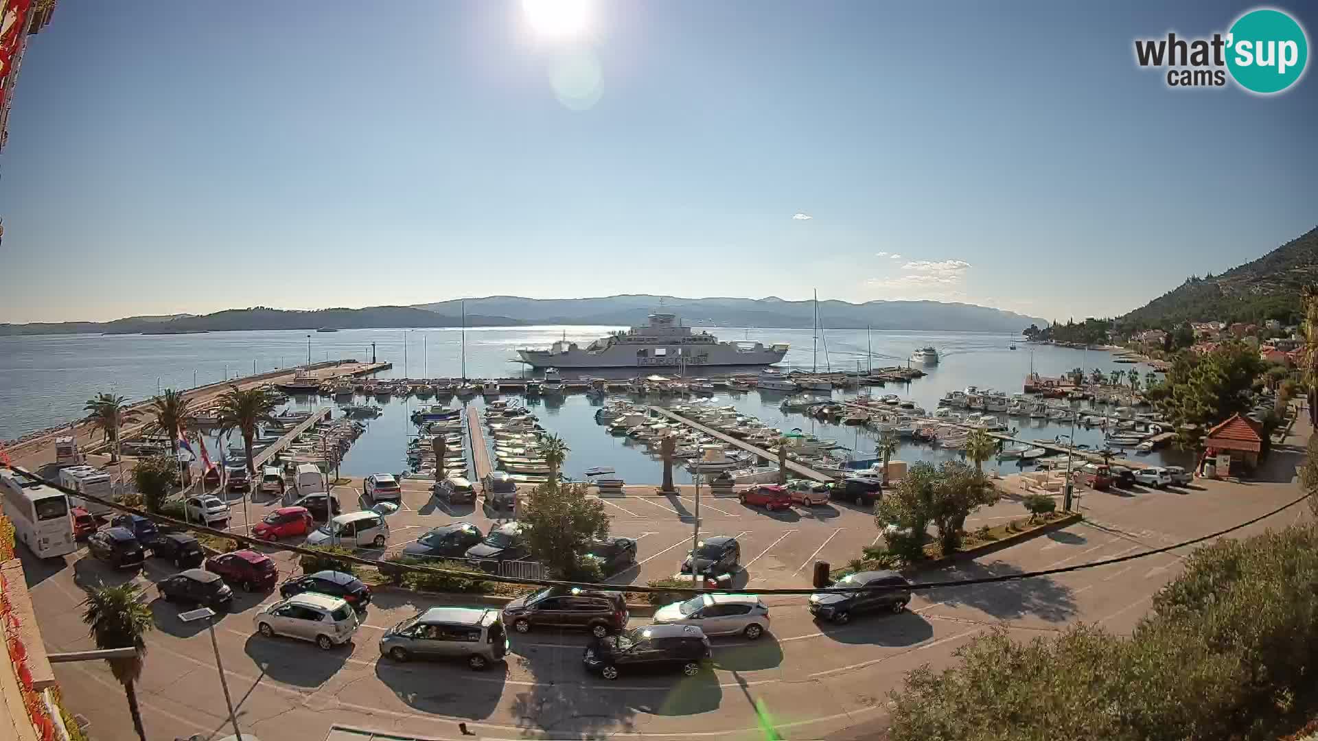 Webcam Orebić Riva – Ferry to Korčula Live