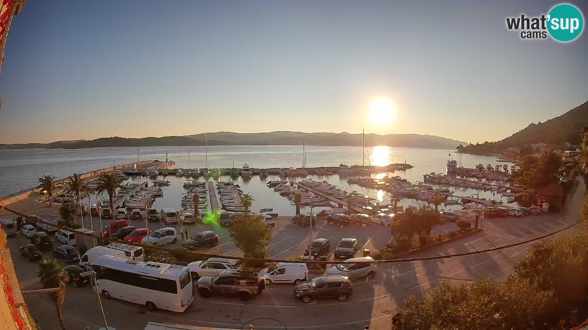 Webcam Orebić Uferpromenade – Fähre nach Korčula Live