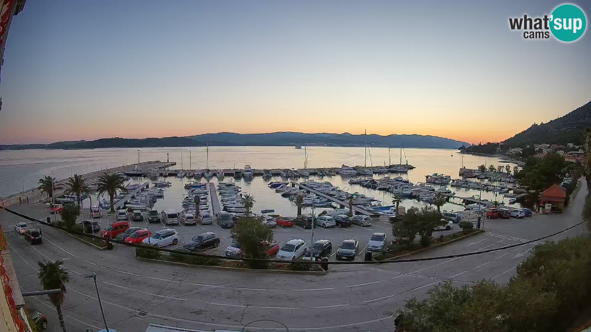 Webcam Orebić Riva – Ferry a Korčula en vivo