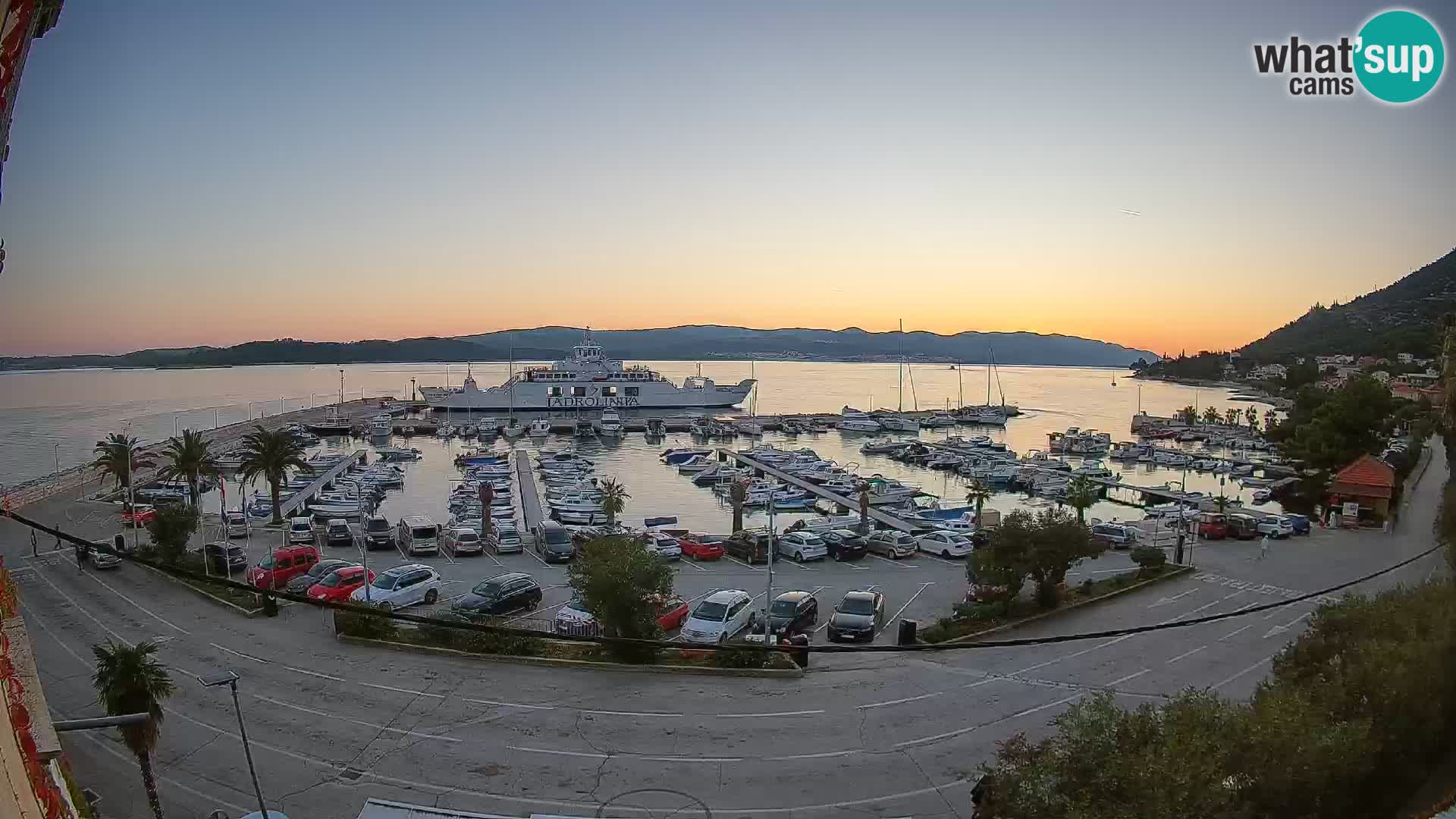 Webcam Orebić Uferpromenade – Fähre nach Korčula Live