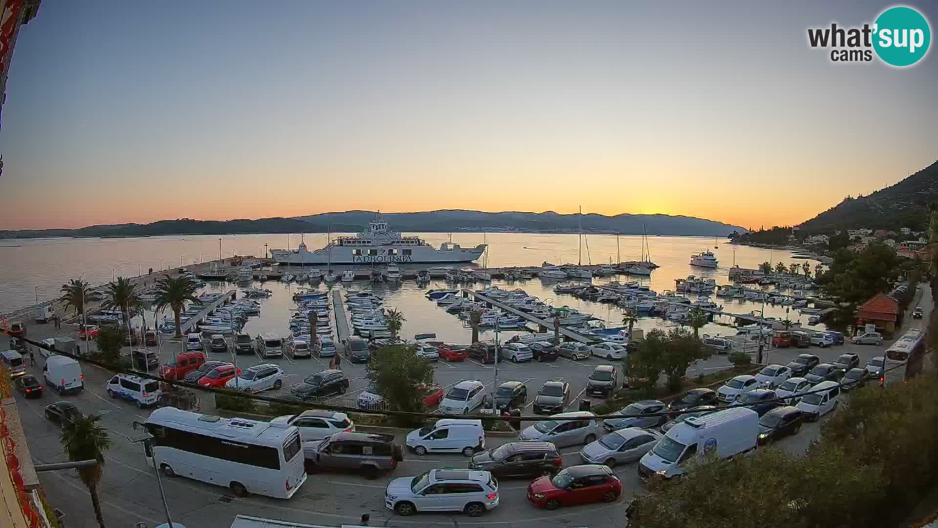 Webcam Orebić Riva – Ferry a Korčula en vivo
