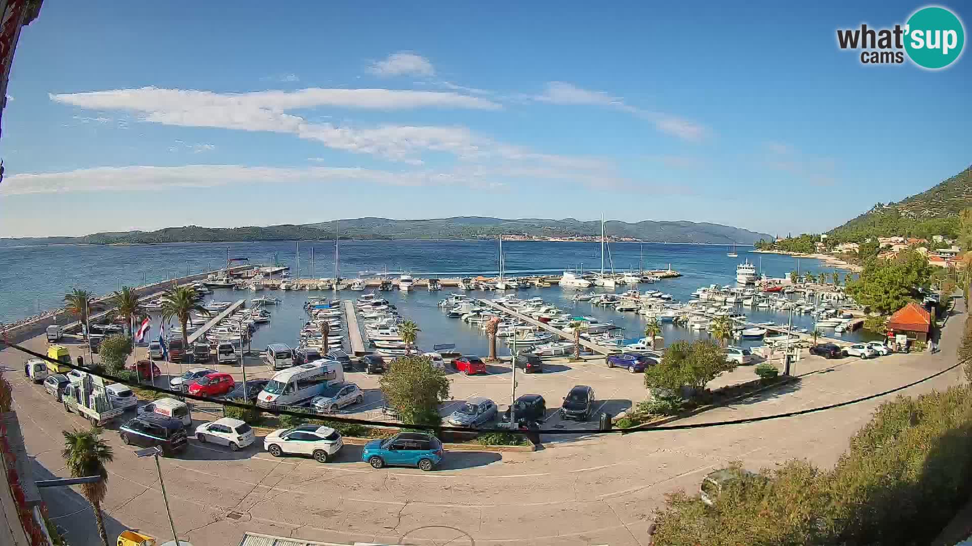 Webcam Orebić Uferpromenade – Fähre nach Korčula Live