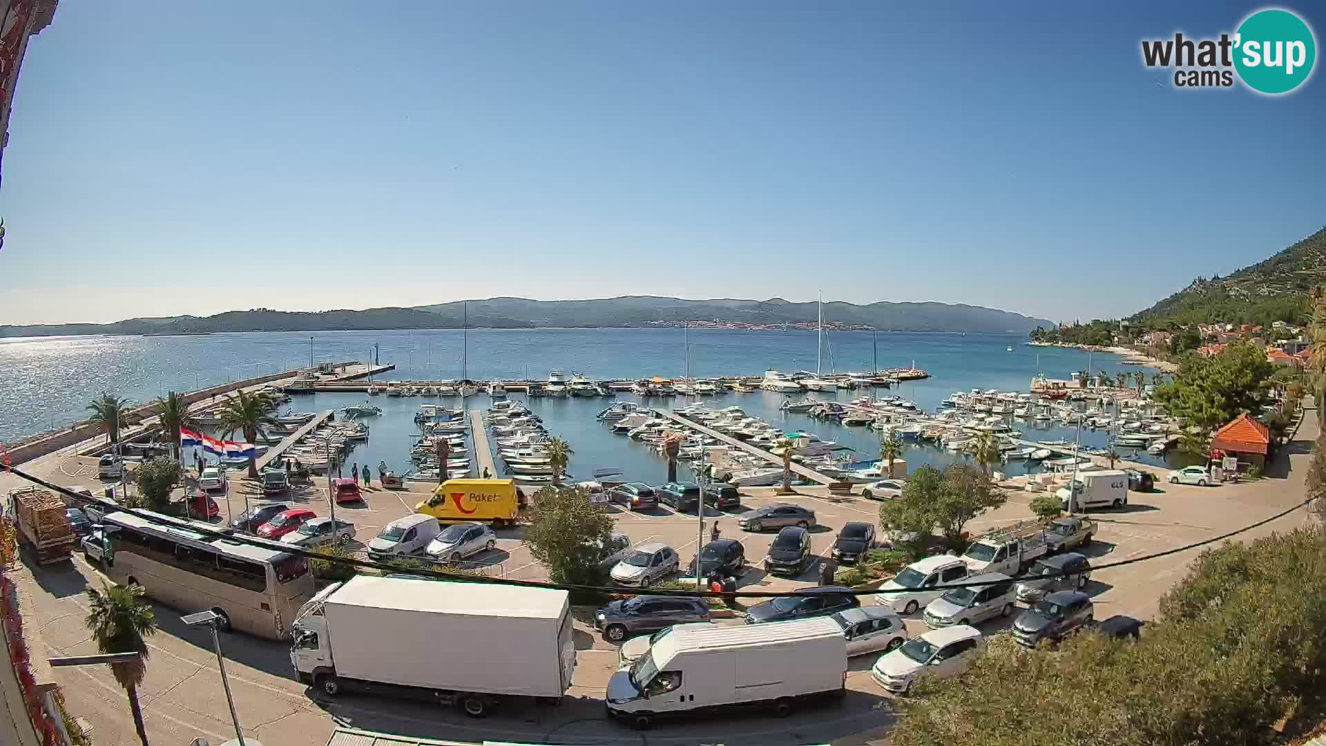 Webcam Orebić Riva – Ferry to Korčula Live