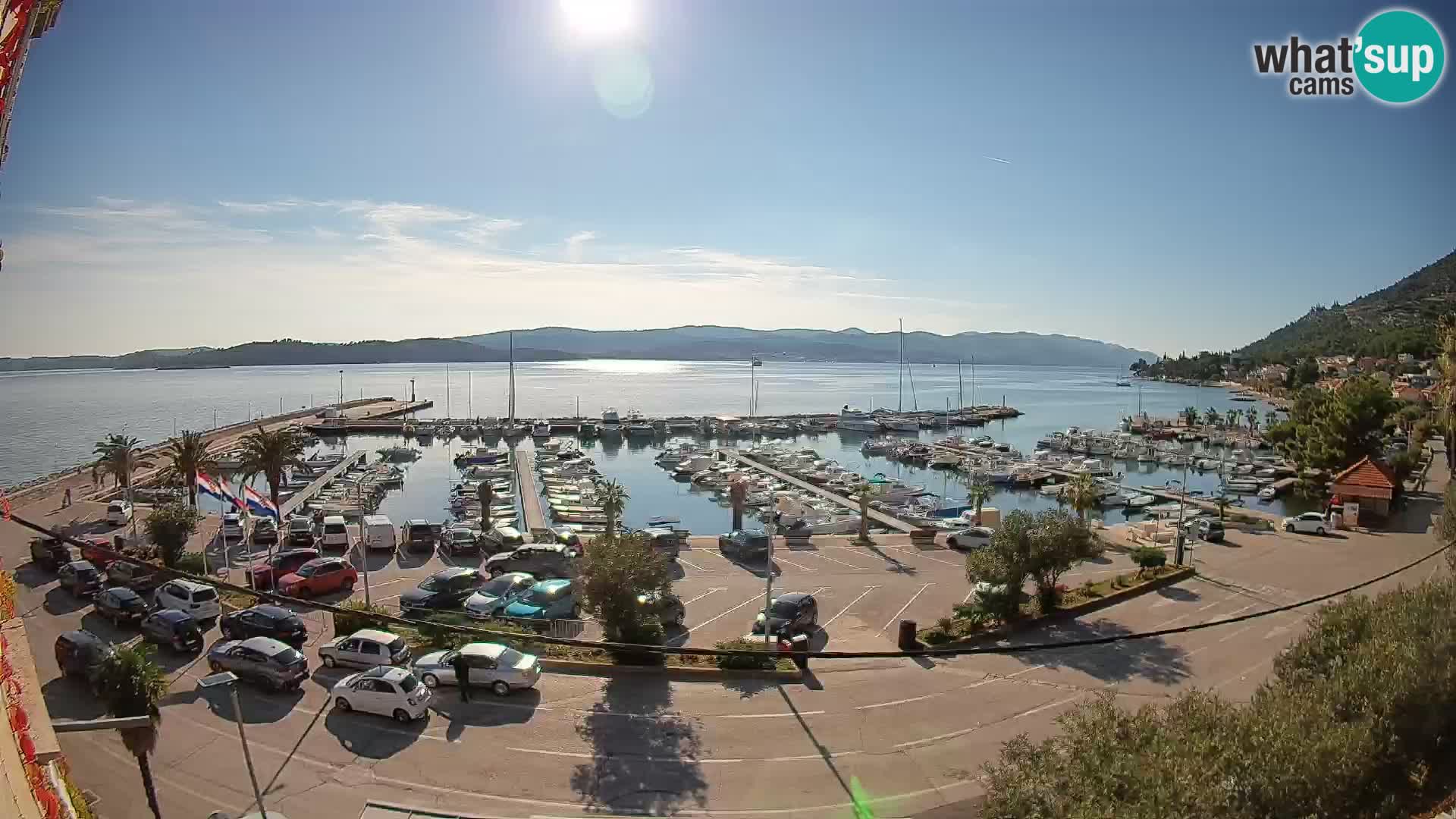 Webcam Orebić Uferpromenade – Fähre nach Korčula Live