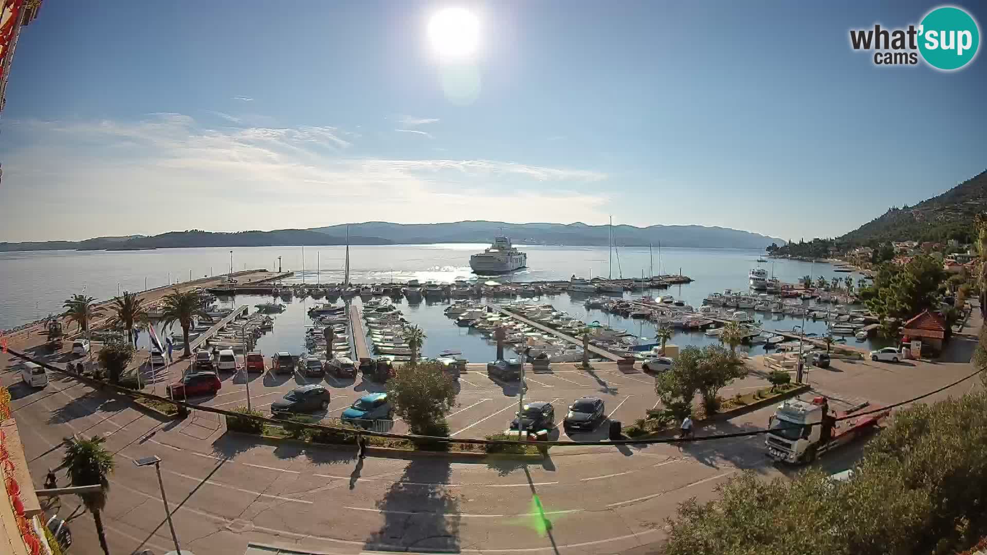 Webcam Orebić Riva – Ferry to Korčula Live