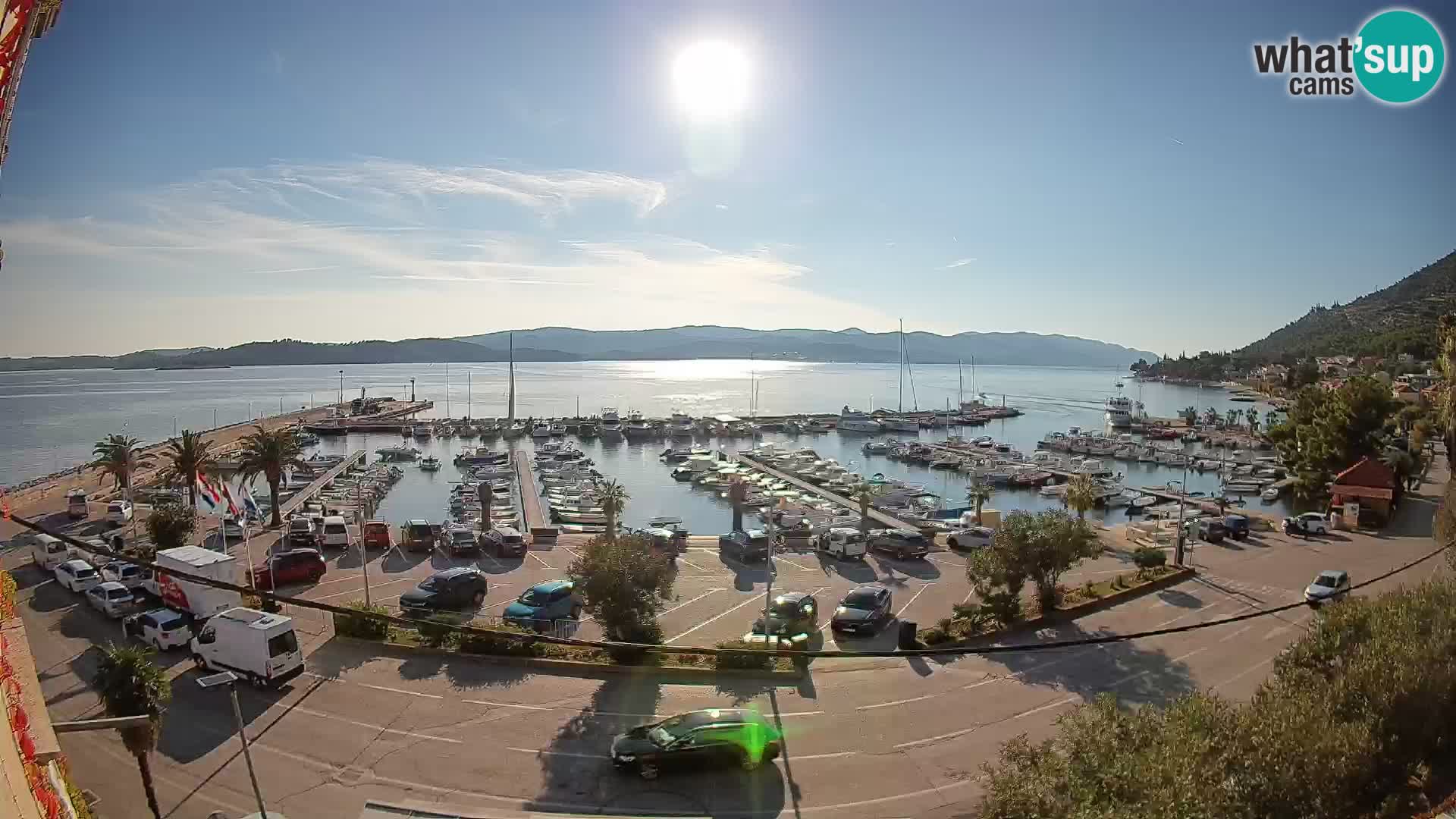 Webcam Orebić Uferpromenade – Fähre nach Korčula Live