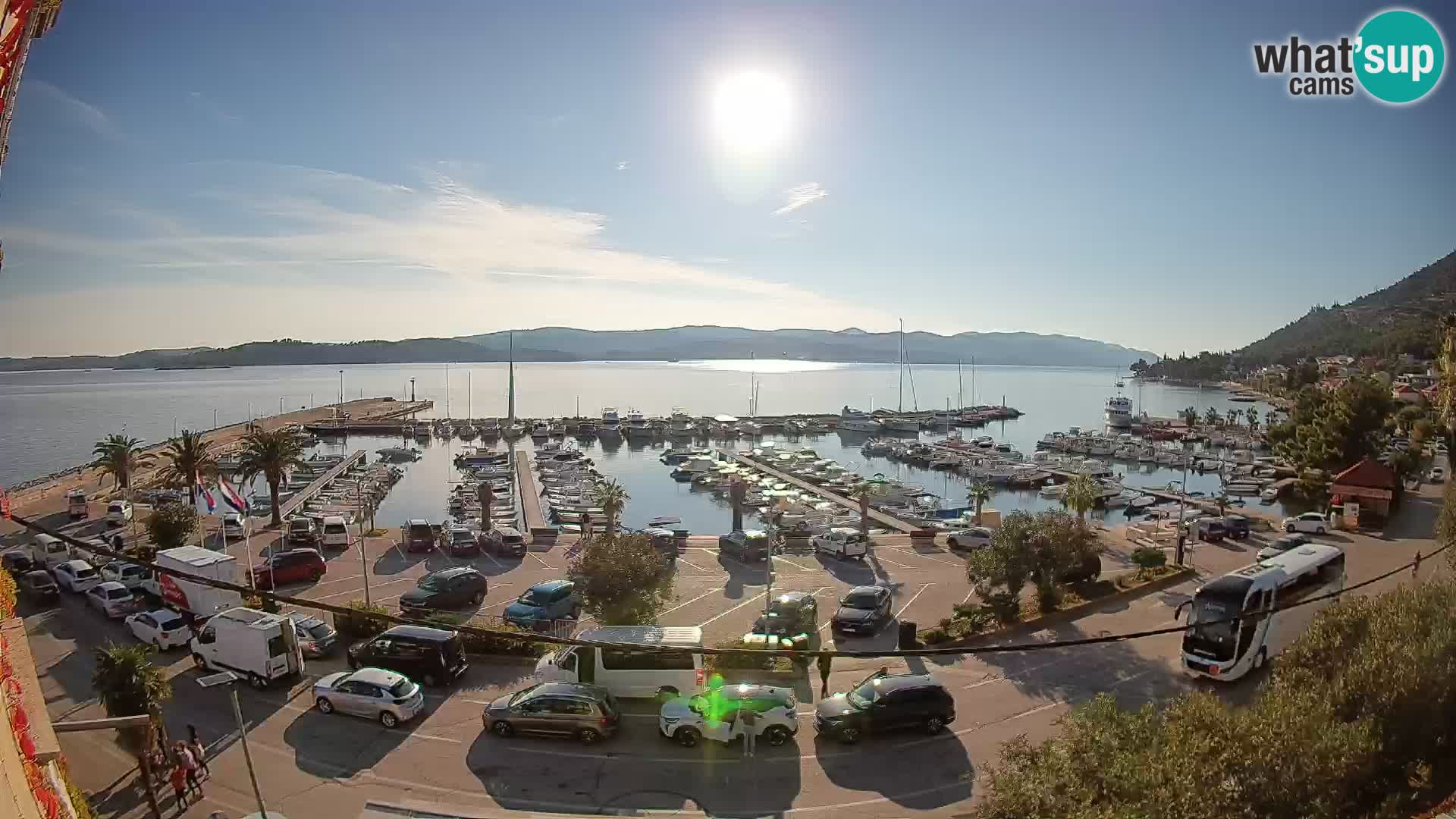 Webcam Orebić Riva – Ferry to Korčula Live
