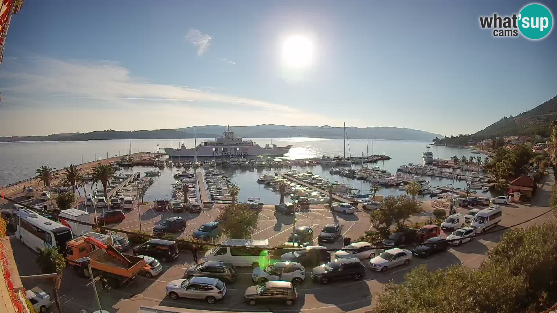 Webcam Orebić Riva – Ferry vers Korčula en direct