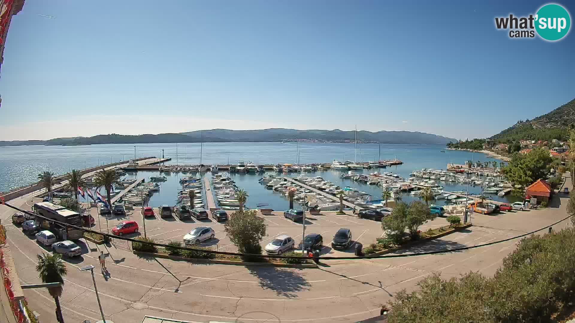 Spletna kamera Orebić Riva – Trajekt za Korčulo v živo