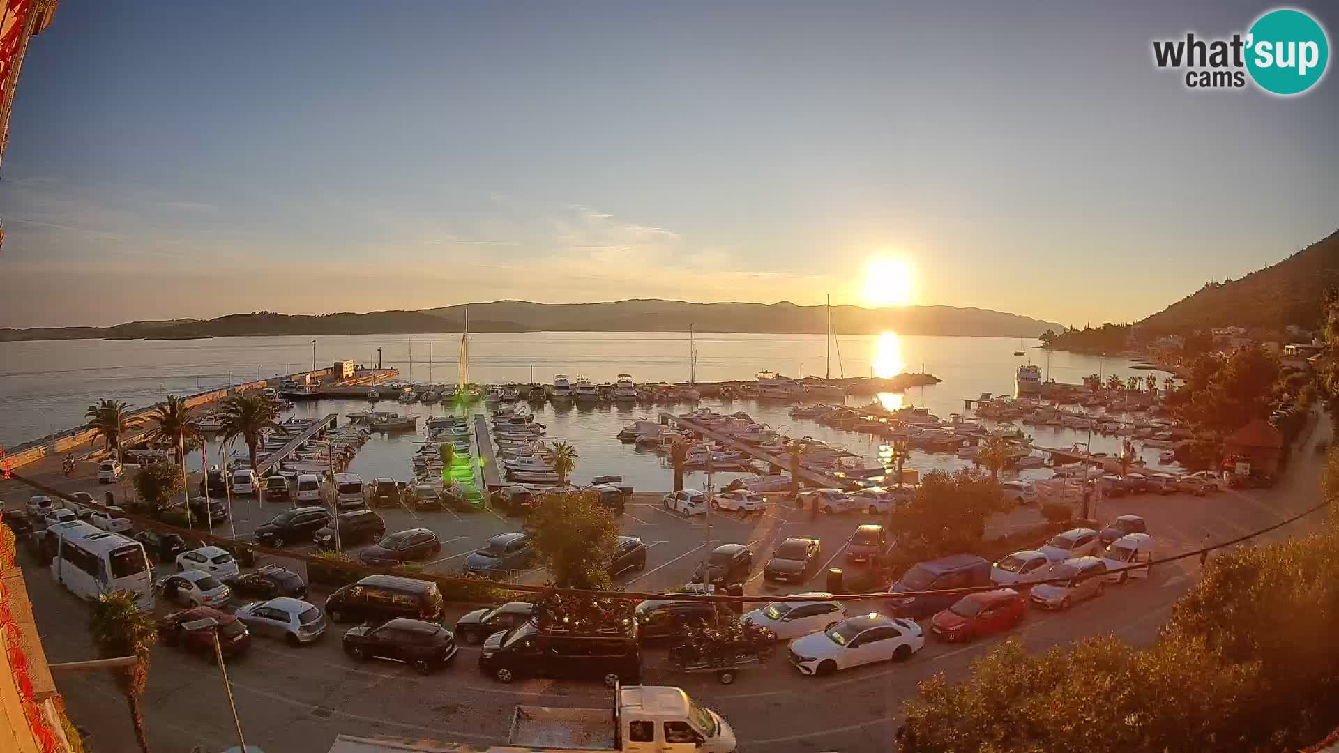 Spletna kamera Orebić Riva – Trajekt za Korčulo v živo