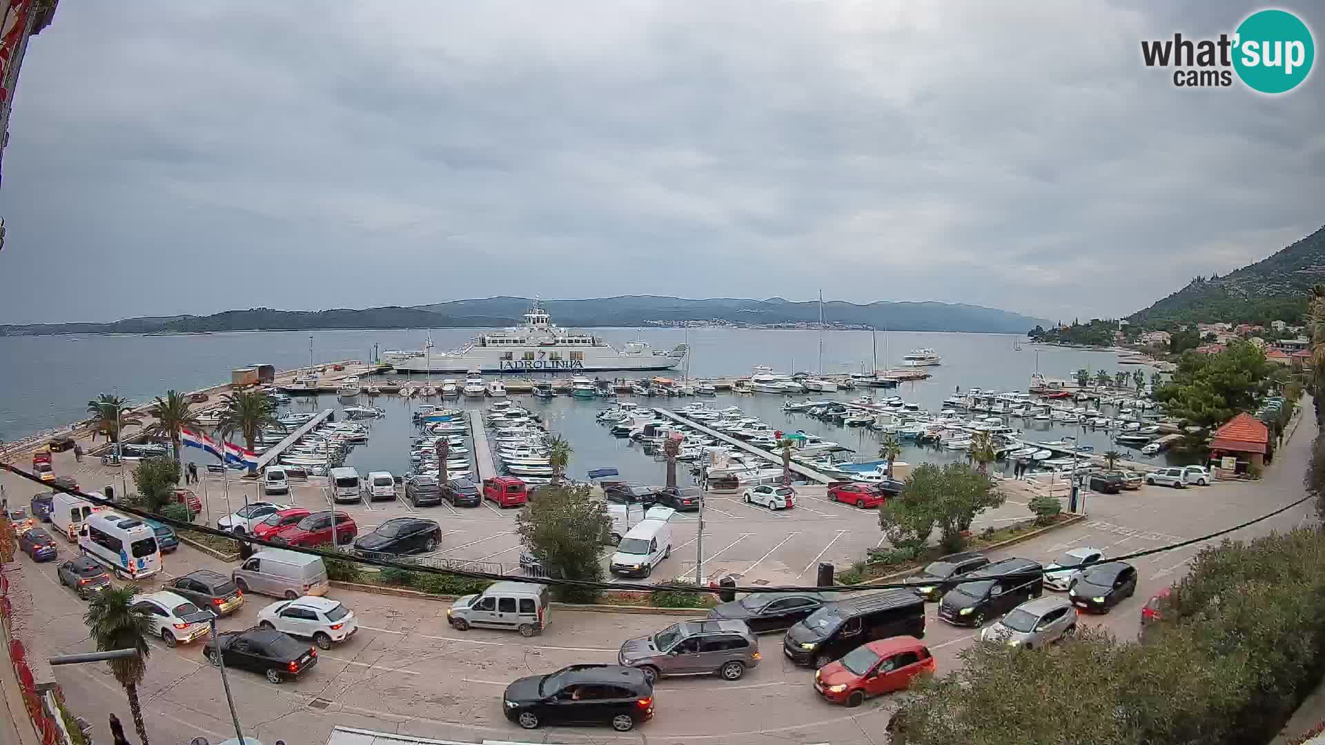Web kamera Orebić Riva – Trajekt za Korčulu uživo