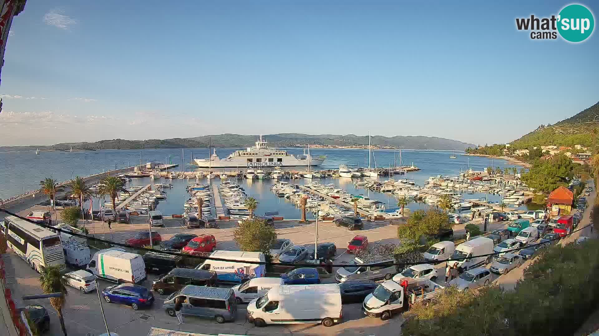 Webcam Orebić Riva – Ferry to Korčula Live