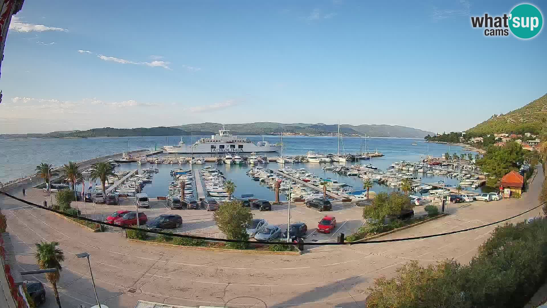 Webcam Orebić Uferpromenade – Fähre nach Korčula Live