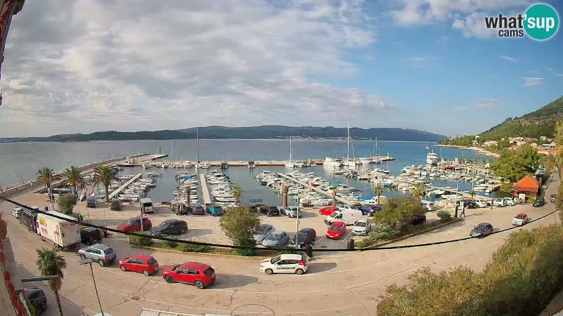 Webcam Orebić Uferpromenade – Fähre nach Korčula Live
